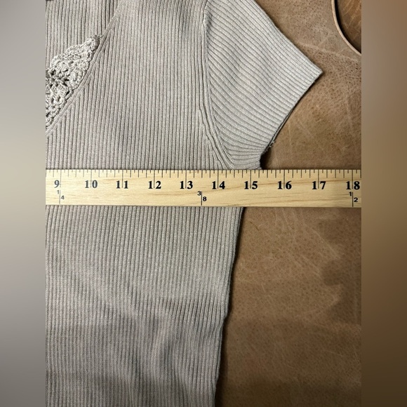 White Stag Dead stock Ribbed Thick Tee Women’s Size Medium Light Brown - Picture 4 of 6